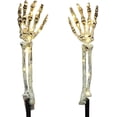 thumbnail image 5 of Halloween Decoration Lights, 2Pcs 18.3" Skeleton Skull Hand Lights, Battery Powered 40LED Outdoor Pathway Lights ,Waterproof 8 Mode Lights for Halloween Holiday Party Decor, 5 of 6