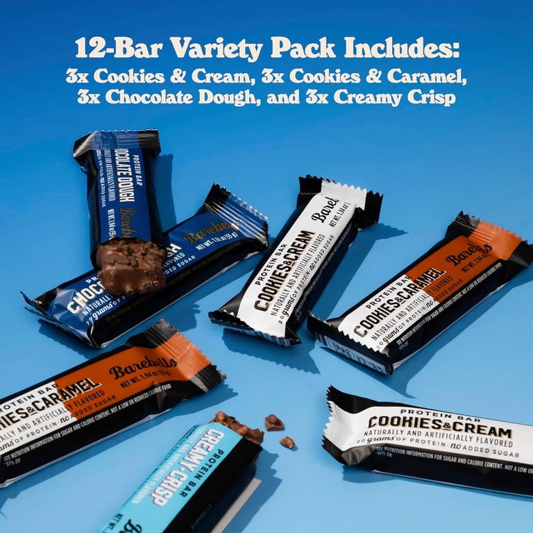 Barebells Nut-Free Protein Bars Variety Pack, 12 Bars, 20g High