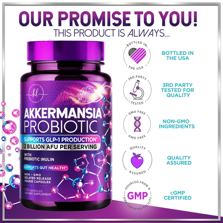 glp 1 probiotic akkermansia Akkermansia Probiotic 2 Billion AFU - Best Strain for Glp-1 Production Support