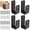 4 Pack-6mm, variant on Door Barricade Brackets for Wood, U-Shaped Security Brackets for Door Reinforcement, Industrial Metal U Bracket for Shed, Gate & Basement Hardware