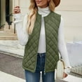 thumbnail image 6 of Yangnuo Womens Fashion Trendy Sleeveless Quilted Jackets Vest Jackets 2025 Fall Winter Women's Winter Solid Color Side Zipper Pocket Hooded Jacket Top, 6 of 6