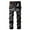 Black, variant on SWSMCLT Men's Patchwork Mid Rise Casual Slim Fit Pants Vintage Jeans Stretch Fall Straight Leg Casual Pants Black 40