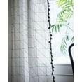 thumbnail image 4 of Nvzi Bohemian Cotton Linen Room Darkening Curtain Panel with Tassels Bedroom Living Room Geometric Print Window Treatment 1 Panel (59"x71",Geometric), 4 of 5