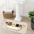 thumbnail image 5 of Cats in Bathtub Flannel Bath Mat 16x24 Inches, Soft Absorbent Non-Slip Bathroom Rug, Machine Washable Floor Mat for Shower, 5 of 7