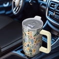 thumbnail image 6 of OBREWU Pioneer Flower Tumbler with Handle and Lid,40oz Pioneer Flower Double Wall Vacuum Insulated Tumbler,Pioneer Flower Cups Gift for Women and Men, 6 of 7