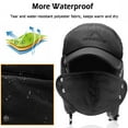 thumbnail image 3 of AYAMAYA Ushanka Trapper Hat, Warm Winter Aviator Hat with Face Mask & Earflaps, Windproof Fur Baseball Cap for Men and Women, Black, 3 of 9