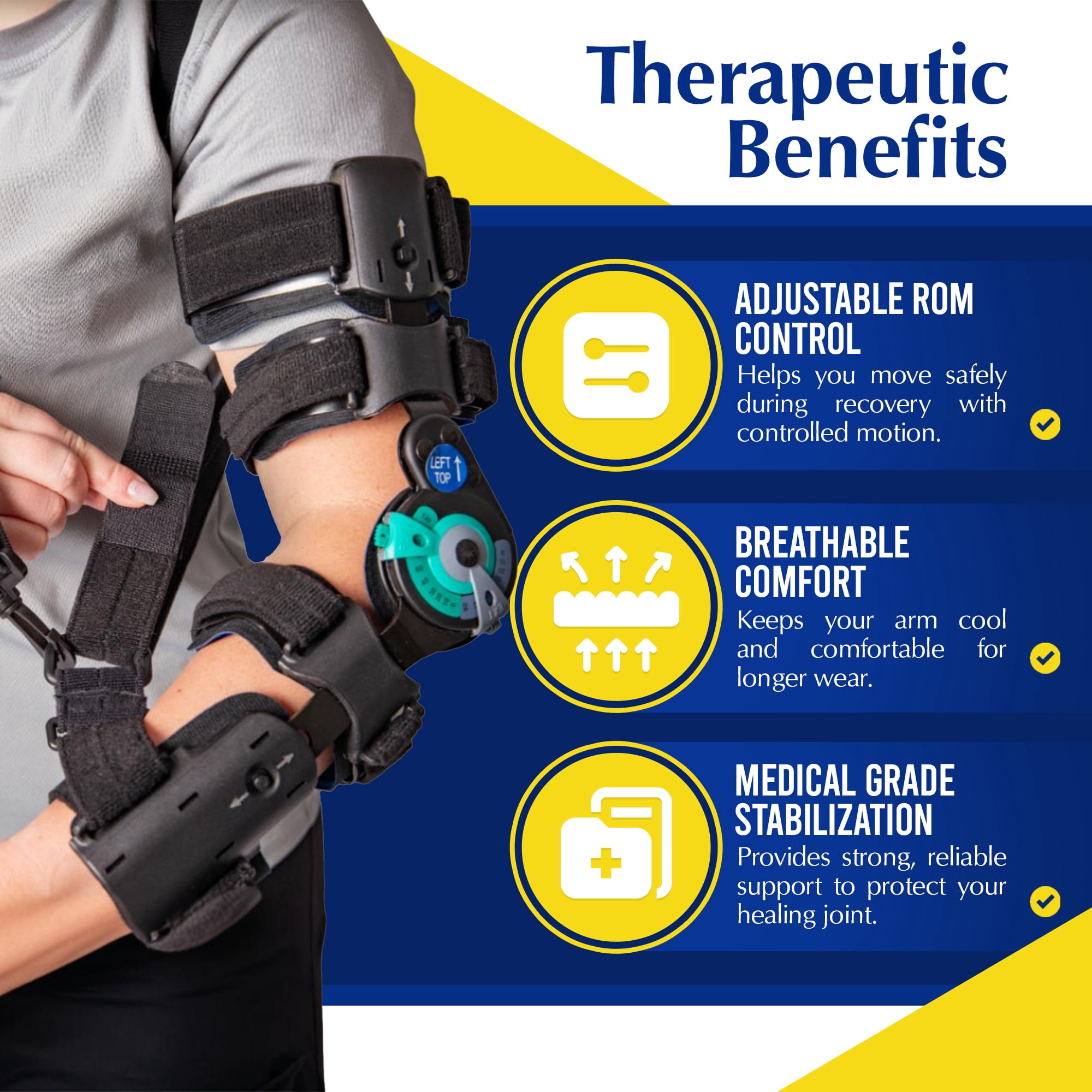 Brace Align Stabilizing ROM Hinged Elbow Brace L3760, L3761 - Post-Op Elbow Support