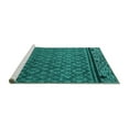 thumbnail image 2 of Ahgly Company Machine Washable Indoor Rectangle Abstract Turquoise Blue Modern Area Rugs, 2' x 5', 2 of 4