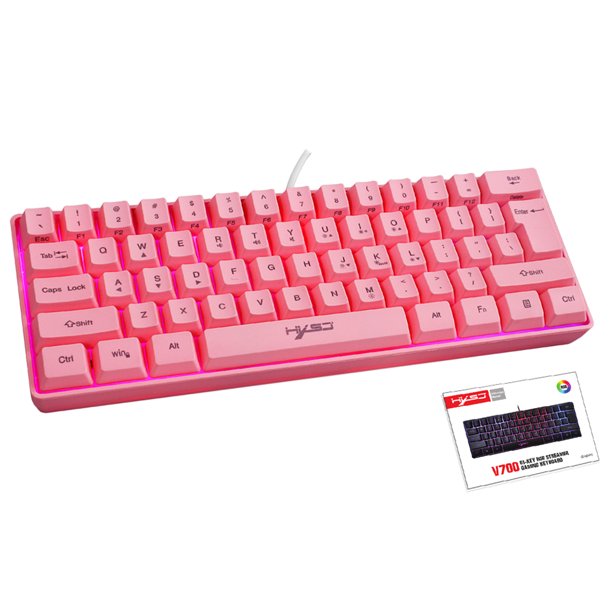 Mechanical 61 Keys USB Wired Laptop Gaming Keyboard Plug And Play RGB