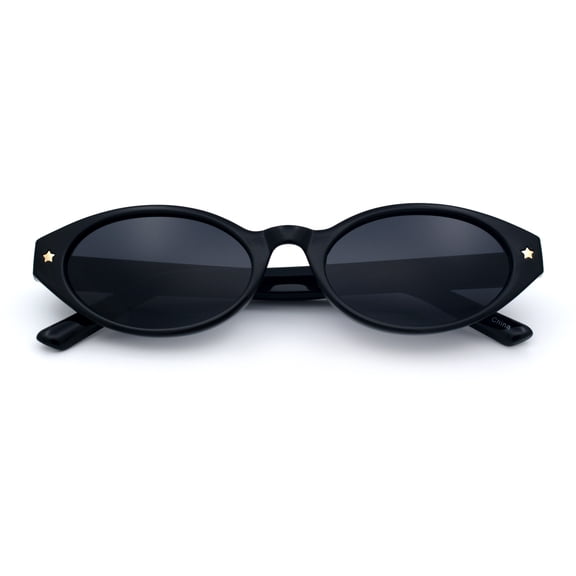 SA106 Retro Oval Sunglasses for Women with Star Accent