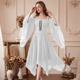 thumbnail image 6 of Gothic Dress Women 2026 Halloween Costumes Adults Witch Dress White M, 6 of 7