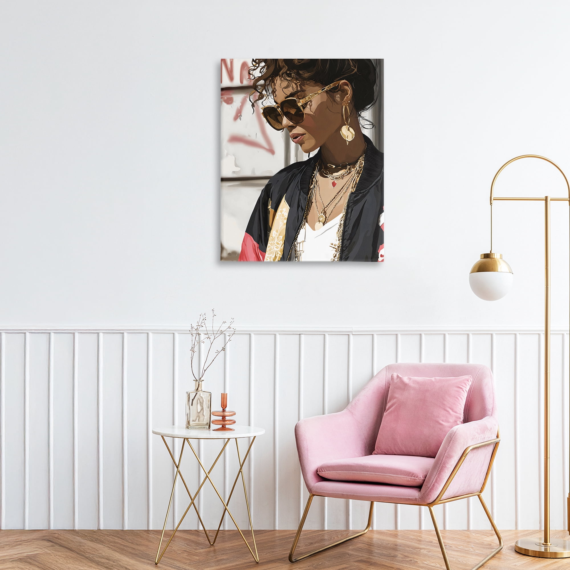 Stupell Industries Woman in Sunglasses With Jewelry Canvas Wall Art, design by Franklyn Gregory