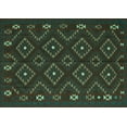 thumbnail image 1 of Ahgly Company Indoor Rectangle Southwestern Turquoise Blue Country Area Rugs, 8' x 10', 1 of 4
