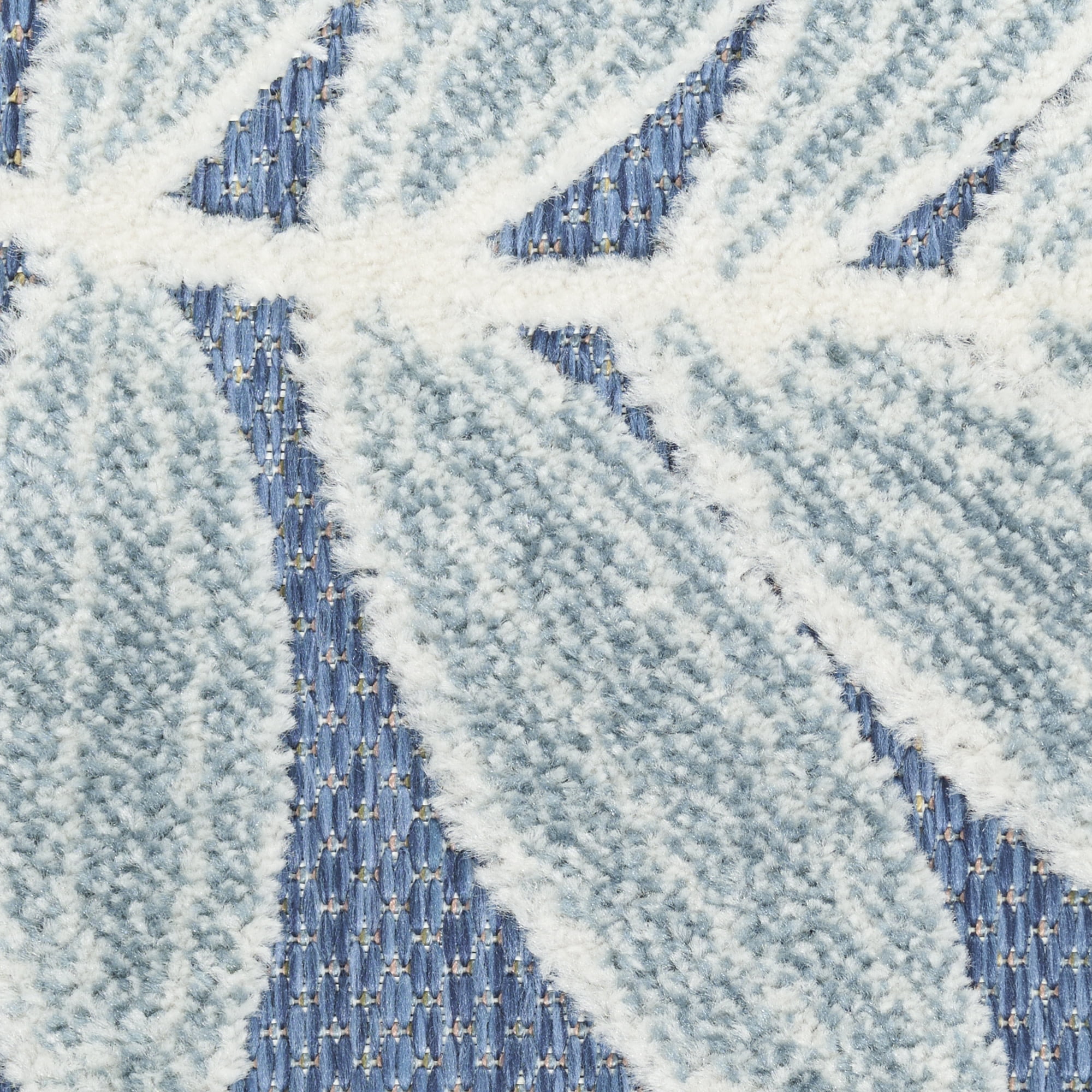 Nourison Aloha 2'8" x 4' Blue Modern Rug