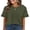 Army Green, variant on Oversized T Shirts for Women Short Sleeve Crewneck Basic Tee Loose Casual Summer Top with Pocket Black Large
