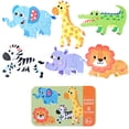 thumbnail image 1 of Juguetes para niños Caja 6 en 1 Rompecabezas Juguetes de madera Animales de dibujos animados Rompecabezas Niños Juguete Educativo kenally WJ3996-05B, 1 of 7