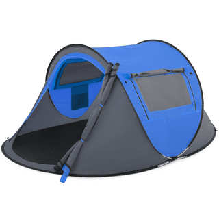 Coleman 4-Person Cabin Camping Tent with Instant Setup, 1 Room, Gray ...