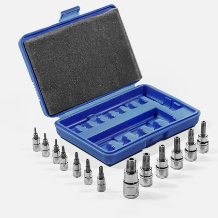 Pro-Grade Security Impact Tamper Proof S2 Torx Star Bit Sockets Tool Set with Case,