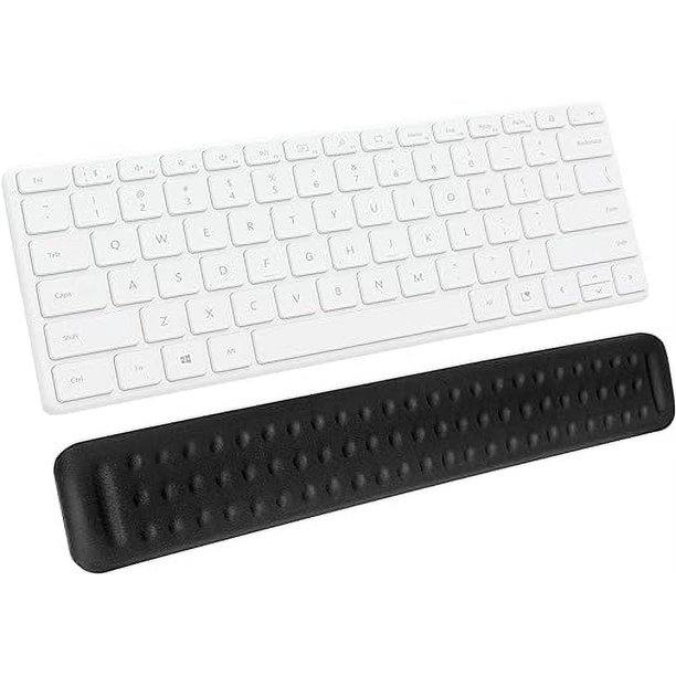 Reposamuñecas para teclado de 44 cm con puntos de masaje, almohadilla de espuma viscoelástica para teclado de computadora. Base de PU antideslizante para un soporte ergonómico de muñeca,