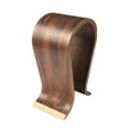 thumbnail image 4 of Wooden Headphone Holder Solid Base Desk Organizer Supporting Bar Desktop Hanger Brown, 4 of 8