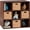 Walnut, variant on 9-Cube Storage Organizer, 11in Shelf Opening, Bookcase, Display Shelf, Customizable w/ 3 Removable Back Panels - Walnut