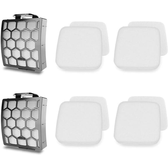 Hometimes Filters for Shark LA502 LA500 Rotator Lift-Away ADV DuoClean PowerFins Upright Vacuum LA322, LA301, LA300, LA401, LA455, 2 HEPA Filters, 4 Foam Filters and 4 Felt Filters