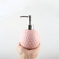 thumbnail image 3 of Dispensador de jabón de cerámica for baño, con relieve redondeado for fregadero de cocina, 370 ml/12,5 oz de líquido rellenable., 3 of 6