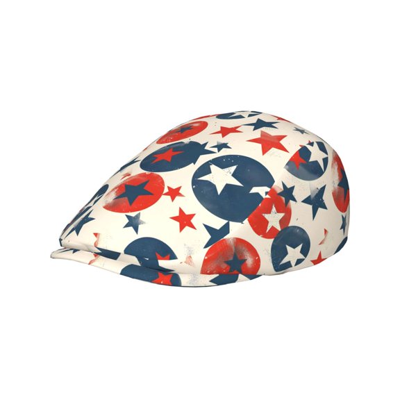 Men'S And Women'S Forward Hats Fit To The Head With An Adjustable Curved Brim Design With A Sweat-Absorbing Band Around The Inside Independence Day Theme Star (2)