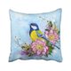 thumbnail image 1 of ABPHQTO The Bright Bird Tit Pink Flower Hellebore tejido de ramitas adornos dorados funda de almohada de invierno funda de almohada 40x40 cm, 1 of 2