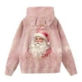 thumbnail image 3 of Wensltd Christmas Hoodies for Women Loose Fit Drawstring Printing Long Sleeve Top Winter Outfits, 3 of 5