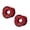 Red, variant on Tuffy Ultimate 4WayRing Yellow Bone Durable Squeaky Plush Dog Toy