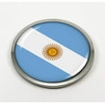thumbnail image 2 of Flag of Argentina | 3D Domed CAR Emblem Badge Sticker Chrome Metal Round Bezel, 2 of 3