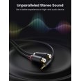 thumbnail image 2 of Cable de Audio Ugreen Auxiliar 3.5mm Macho A 2rca Hembra 25cm Negro, 2 of 7