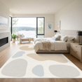 thumbnail image 3 of ODIKA 9'x12' Washable Area Rug Low Pile, Flatwoven, Beige Gray Abstract Shapes Design Contemporary Artistic in Neutral for Great Room, Indoor Concept, Large Living, 3 of 7