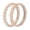 Pack B: Bead, Geo, variant on Women's Stackable Rubber Silicone Ring - Lados & Spire 2 Stack Rose Gold/Pearl Ring Size 07