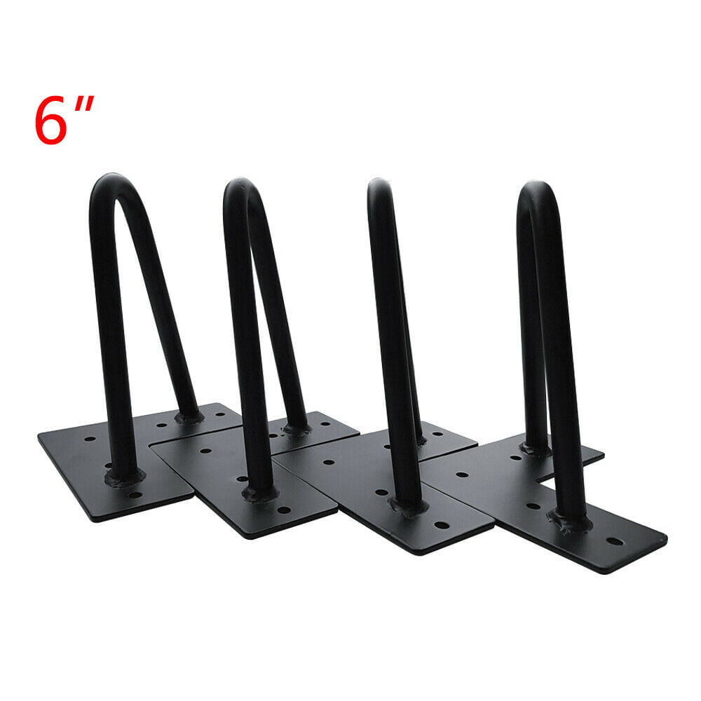 4X Metal Hairpin Rod Table Desk Iron Legs Heavy Duty Furniture Industrial 6"-34" 