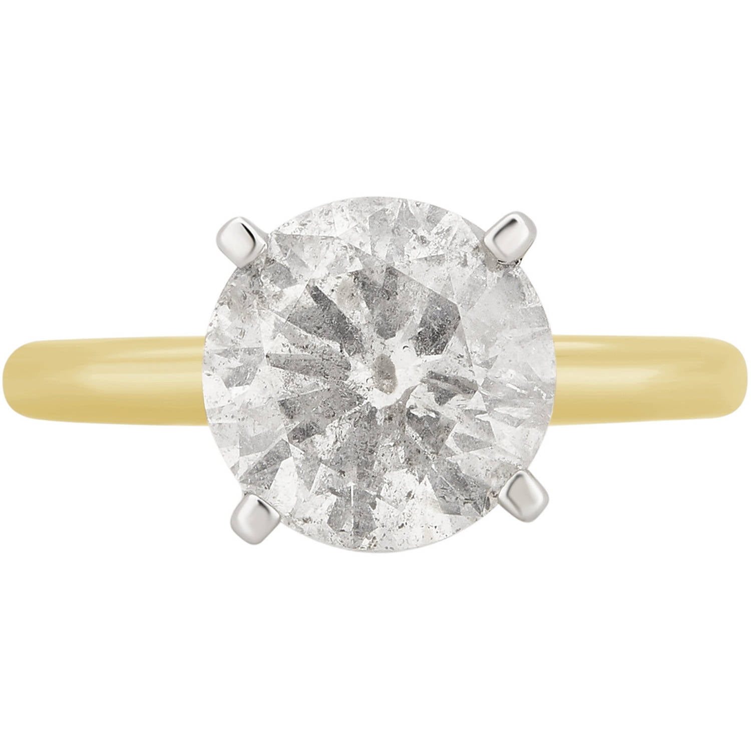 3.0 Carat T.W. 18kt Yellow Gold Diamond Solitaire Engagement Ring Comes in a Box by Generic