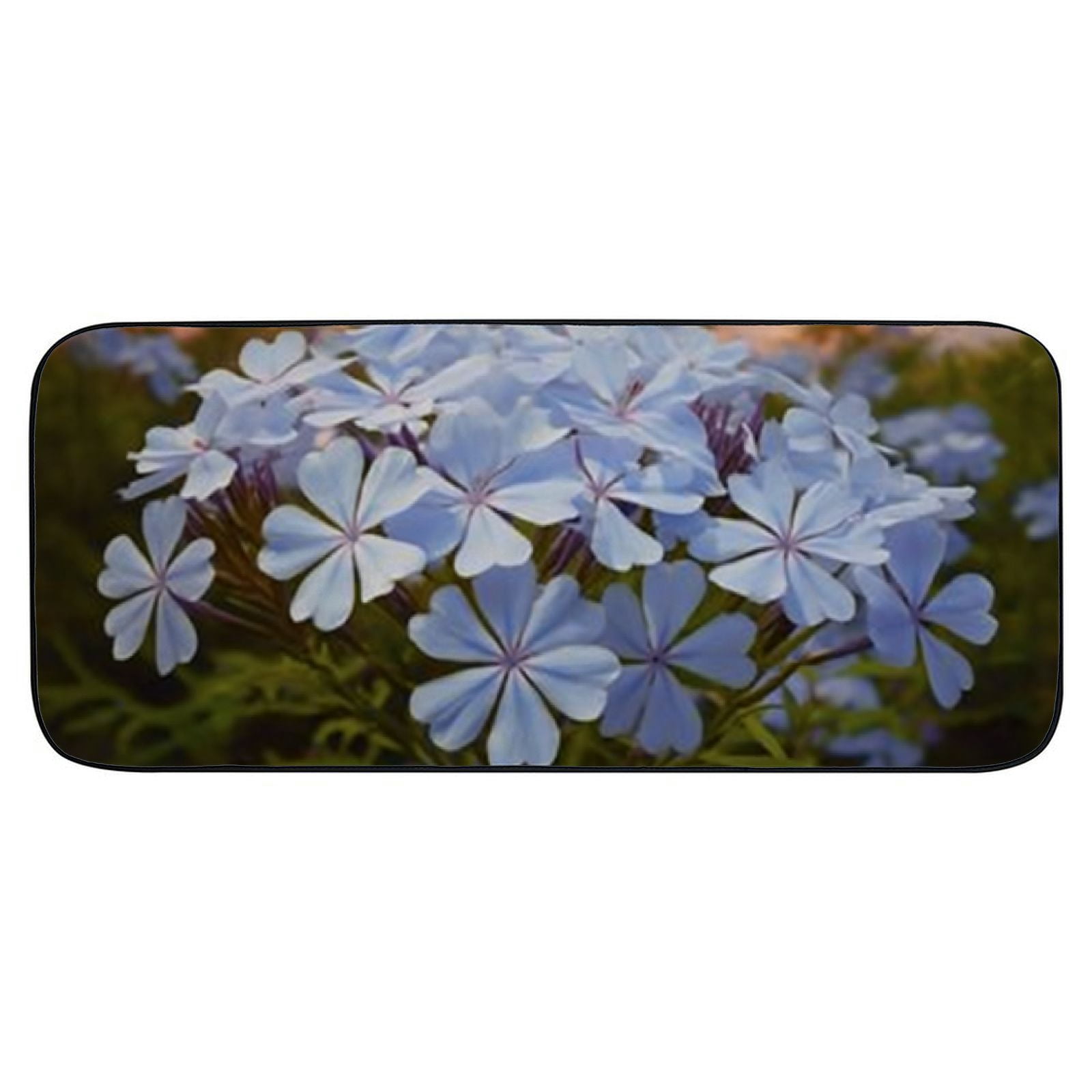 Heduofu Decorative Door Mat, Door Mat with Non-Slip Rubber Backing, Cleaning, Traps Dirt, for Entry, Patio, Garage - Plumbago Flowers Spring Floral Blossom Bloom 19.68*47.24 in