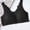 Black, variant on Hrsba Womens Wireless Bra CD Cup Embroidery Plus Size Lace Back Closure Thin Breathable Comfortable Bra