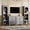 Grey, variant on 72"h Pantry Pair, 2 , Adjustable Shelves, , Black Finish 2 Bookcase , Cabinet With Vintage Style