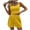 Yellow, variant on Htigea Two Piece Set for Women Summer Lounge Sets Shorts and Short Sleeve Tops Matching Travel Spring Outfits Today Sales Green,3XL