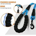 thumbnail image 4 of LAICAIW Rope Dog Leash 5 FT with Comfortable Padded Handle, Highly Reflective Threads Dog Leash for Medium Dogs, 3/8 inch, Blue, 4 of 7