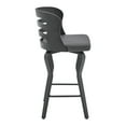thumbnail image 3 of Armen Living Indoor Valerie 30" Swivel White Faux Leather and Silver Metal Bar Stool, 3 of 8
