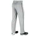 thumbnail image 2 of Champro Sports Triple Crown Open-Bottom Baseball Pants with Braid, Adult 3X-Large, Grey with Black Braid, 2 of 5