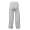 thumbnail image 2 of Gswybco Athletic Pants for Women Drawstring High Elastic Waist with Pocket Trousers Straight Loose Wide Leg Pants, 2 of 6