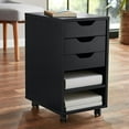 thumbnail image 1 of Mainstays Perkins Rolling File Cabinet, True Black Oak, 1 of 4