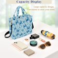 thumbnail image 4 of Wobogo Blue Crabs Corduroy Tote Bag for Women Travel Crossbody Bag Purse Women Shoulder Bags Work Handbags Daily Commuter Bag 10.2×9inch, 4 of 8