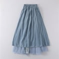 thumbnail image 4 of Idoravan Women's Basic Versatile Skirt Clearance Women Spring Summer Elastic High Waist Long Mesh Skirt Tutu Maxi Pleated, 4 of 8