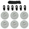 thumbnail image 1 of Stainless Steel s Kayak Elastic Cord Hooks Paddleboard Inflatable Boat Paddle Board Canoe Deck Rigging Dinghy , Gray, 1 of 8