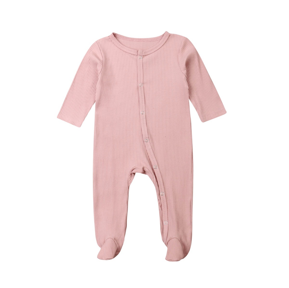 Seyurigaoka Newborn Baby Girls Boys Romper Solid Ribbed Long Sleeve Jumpsuit One Piece Outfits Fall Winter Pajamas Seyurigaoka Newborn Baby Girls Boys Romper Solid Ribbed Long Sleeve Jumpsuit One Piece Outfits Fall Winter Pajamas